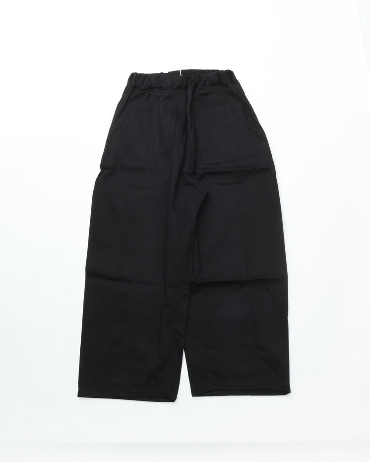 sage NATION BOX PLEAT TROUSER BLACK