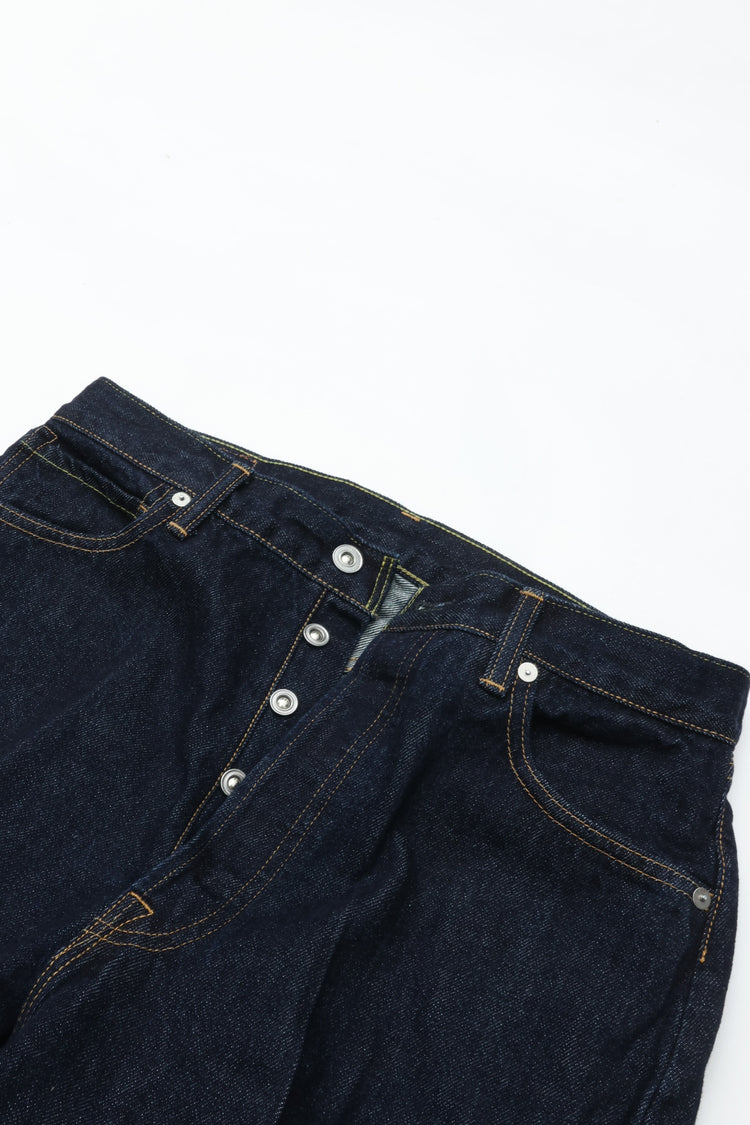 HATSKI  Buckle Denim Trousers Washi Denim Black DENIM05-W