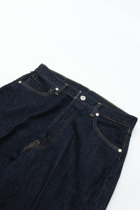 HATSKI  Buckle Denim Trousers Washi Denim Black DENIM05-W