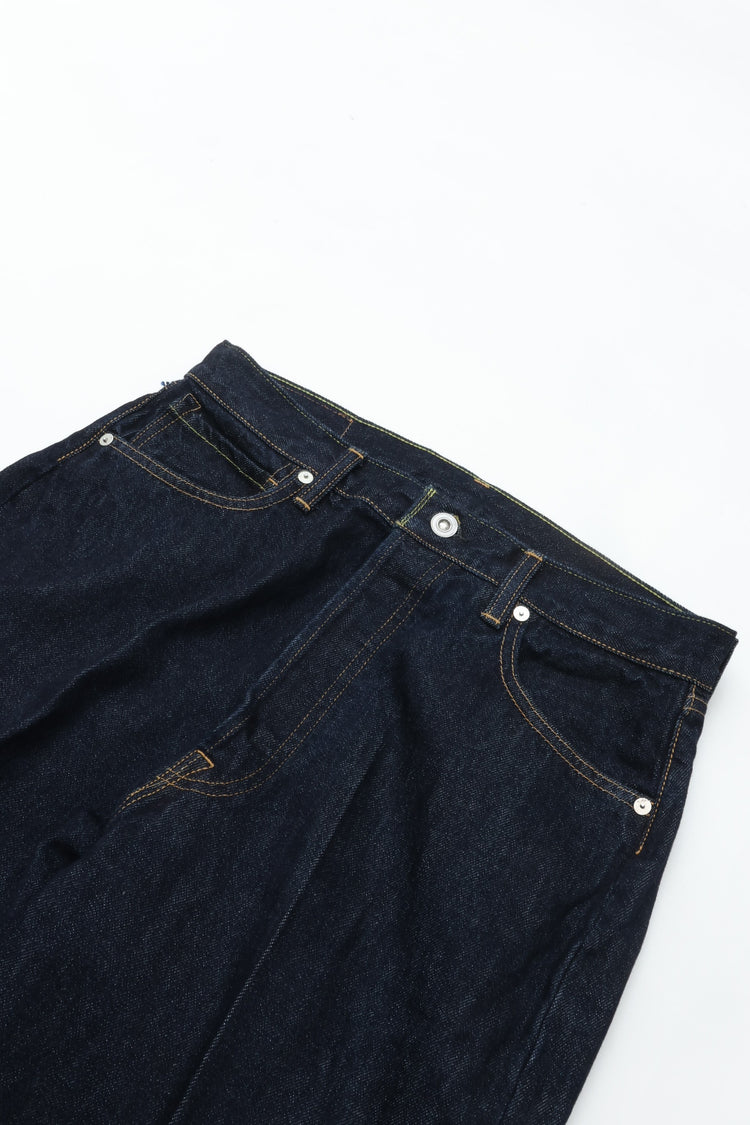 HATSKI  Buckle Denim Trousers Washi Denim Black DENIM05-W