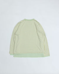 MEYAME  BORDER DOUBLE LONG SLEEVE TEE GREEN