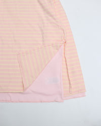 MEYAME BORDER DOUBLE LONG SLEEVE TEE PINK