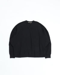 HAVERSACK / 412522 アズマ裏毛クルーネックシャツ BLACK