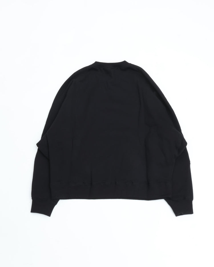 HAVERSACK / 412522 アズマ裏毛クルーネックシャツ BLACK