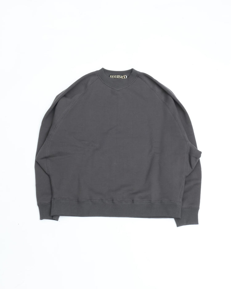 HAVERSACK / 412522 Azuma Fleece Crew Neck Shirt CHARCOAL