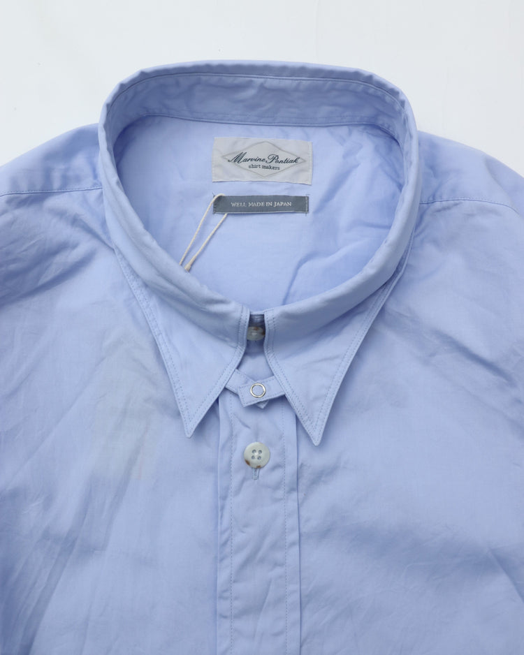Marvine Pontiak Shirt Makers  MPSM-1914S Tab Collar L/S SH Skyblue