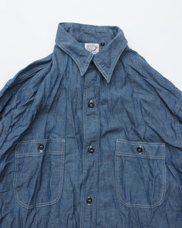 orslow   RELAX FIT CHAMBRAY WORK SHIRT