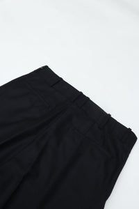 nonnotte Draping Five-Tuck Wide Trousers N-26A-015 Velvet Navy