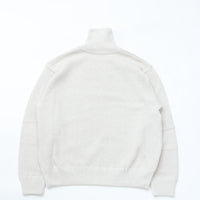 crepuscule / Moss Stitch Turtle Neck Oatmeal