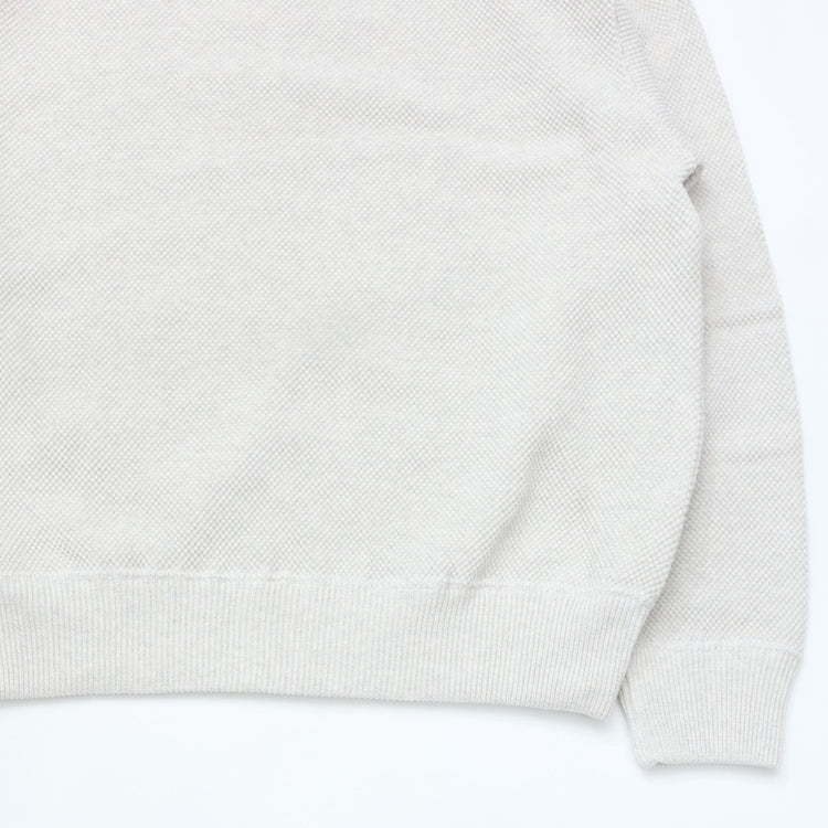 crepuscule / Moss Stitch Turtle Neck Oatmeal