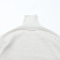 crepuscule / Moss Stitch Turtle Neck Oatmeal