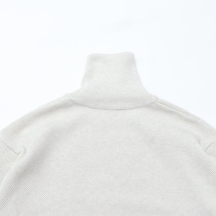 crepuscule / Moss Stitch Turtle Neck Oatmeal