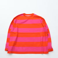 maillot / Wide Border Long-Tee (MAK-21222 ORANGE*PINK)