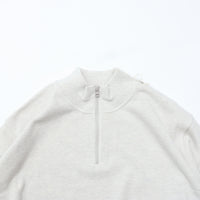 crepuscule / Light Moss Stitch Half Zip P/O Oatmeal