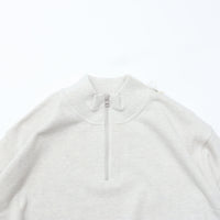 crepuscule / Light Moss Stitch Half Zip P/O Oatmeal