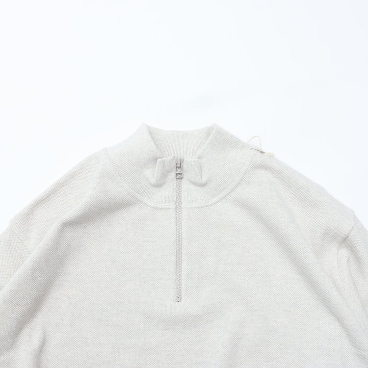 crepuscule / Light Moss Stitch Half Zip P/O Oatmeal