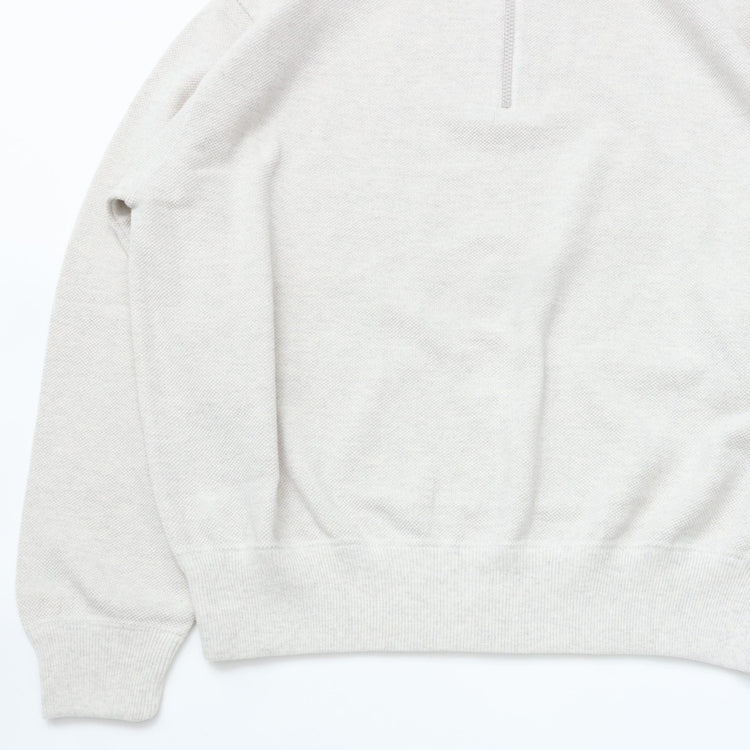 crepuscule / Light Moss Stitch Half Zip P/O Oatmeal