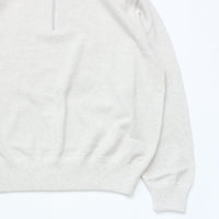 crepuscule / Light Moss Stitch Half Zip P/O Oatmeal