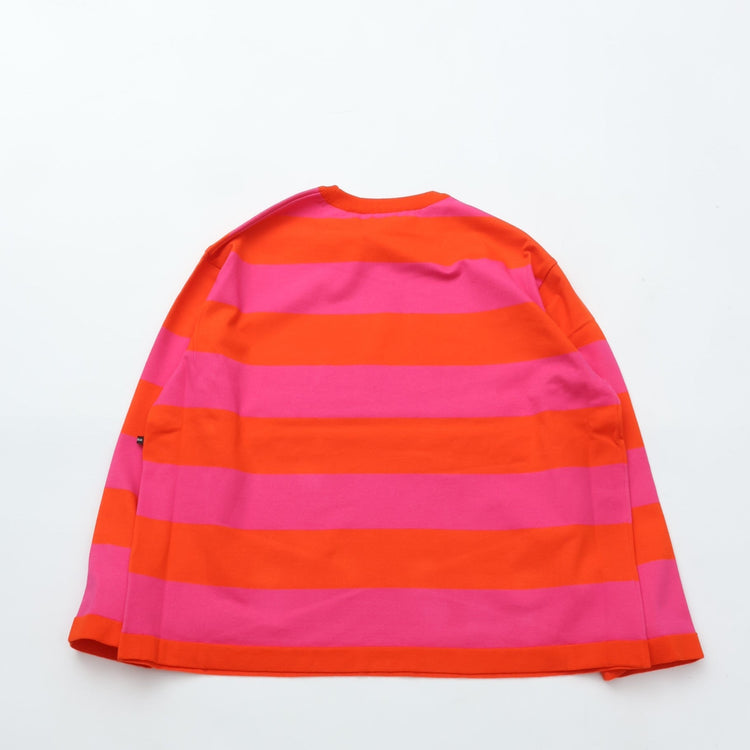 maillot / Wide Border Long-Tee (MAK-21222 ORANGE*PINK)