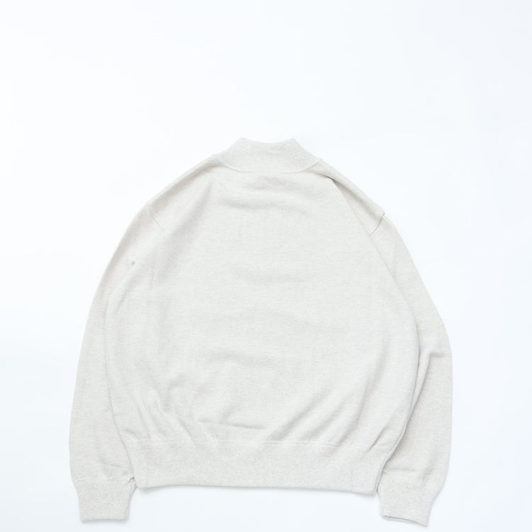 crepuscule / Light Moss Stitch Half Zip P/O Oatmeal