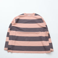 maillot / Wide Border Long-Tee (ワイドボーダーロングTee) MAK-21222 GRAY*GRAYPINK
