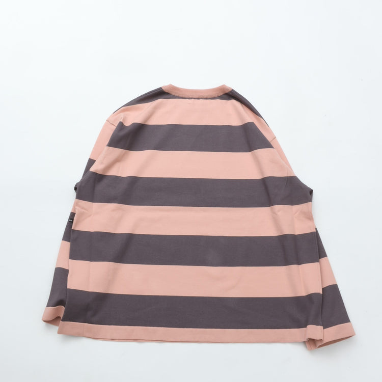 maillot / Wide Border Long-Tee (ワイドボーダーロングTee) MAK-21222 GRAY*GRAYPINK