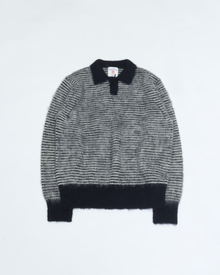 J.PRESS ORIGINALS Saggy Dog Skipper Polo Knit Japan Made KROALW0053 NAVY STRIPE