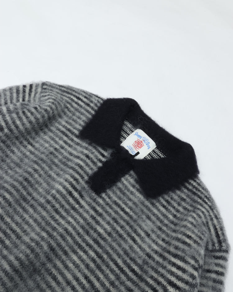 J.PRESS ORIGINALS Saggy Dog Skipper Polo Knit Japan Made KROALW0053 NAVY STRIPE