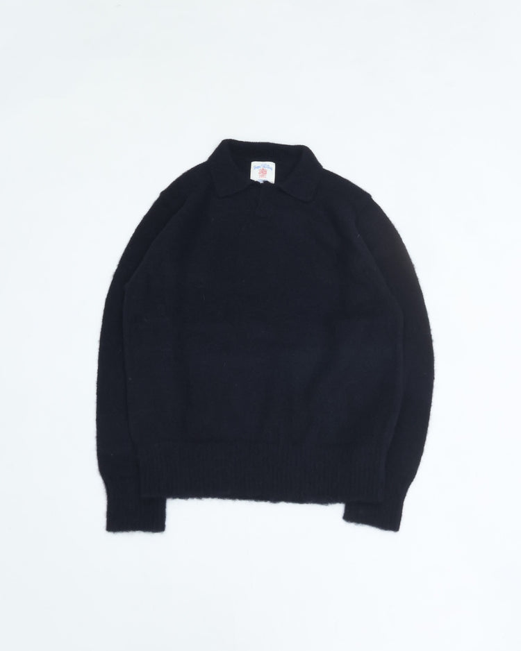 J.PRESS ORIGINALS Saggy Dog Skipper Polo Knit Japan Made KROALW0053 NAVY