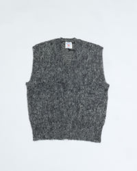 J.PRESS ORIGINALS Shaggy Dog V-Neck Vest Japan Made KROALW0052 GRAY