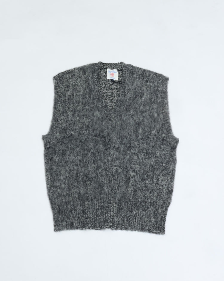 J.PRESS ORIGINALS Shaggy Dog V-Neck Vest Japan Made KROALW0052 GRAY