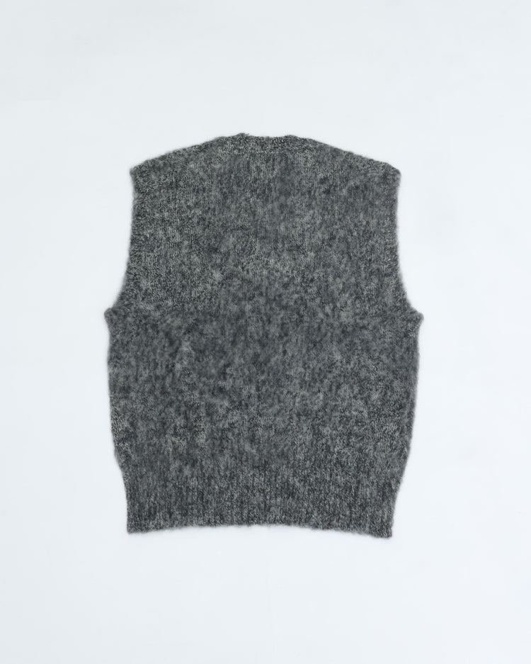 J.PRESS ORIGINALS Shaggy Dog V-Neck Vest Japan Made KROALW0052 GRAY