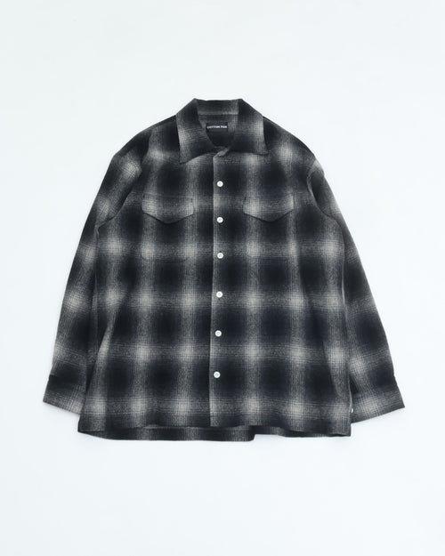 COTTON PAN Shaaf ネルシャツL/S Oakland BLACK*WHITE