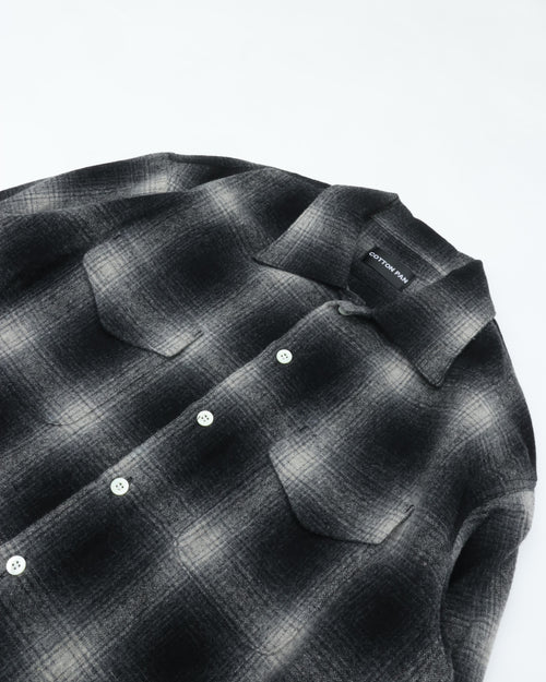 COTTON PAN Shaaf ネルシャツL/S Oakland BLACK*WHITE