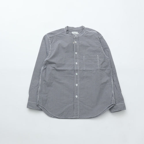 RINEN 80/2 Downproof Stand Collar Shirt 81. Gingham