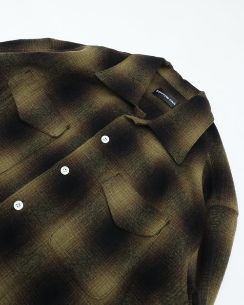 COTTON PAN  Shaaf ネルシャツL/S Oakland BLACK*OLIVE