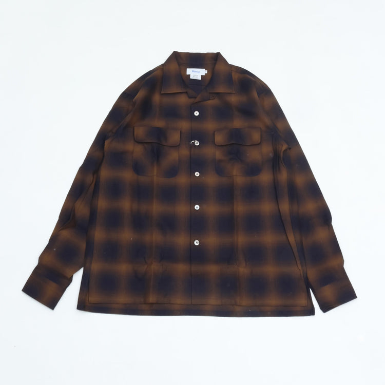 Riprap  OPEN COLLAR SH L/S (INDIGO SHADOW PATTERN) RRS2202 BROWN/INDIGO