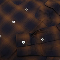 Riprap  OPEN COLLAR SH L/S (INDIGO SHADOW PATTERN) RRS2202 BROWN/INDIGO