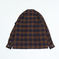 Riprap  OPEN COLLAR SH L/S (INDIGO SHADOW PATTERN) RRS2202 BROWN/INDIGO