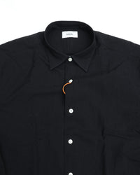 intch. Lye Wool Regular Collar Shirts BLACK
