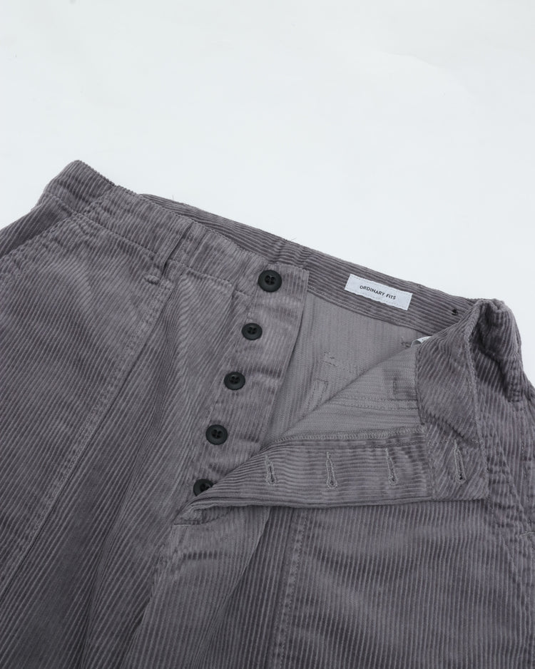 Ordinary fits  CORDUROY FATIGUE PANTS PT023 GRAY