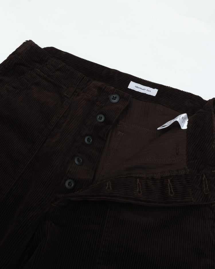 Ordinary fits  CORDUROY FATIGUE PANTS PT023 BROWN