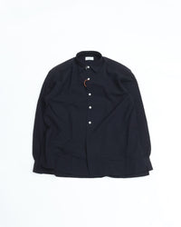 intch. Lye Wool Regular Collar Shirts NAVY