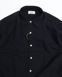 intch. Lye Wool Regular Collar Shirts NAVY