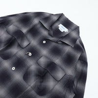 Riprap  OPEN COLLAR SH L/S (INDIGO SHADOW PATTERN) RRS2202 GRAY/INDIGO