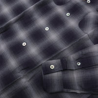 Riprap  OPEN COLLAR SH L/S (INDIGO SHADOW PATTERN) RRS2202 GRAY/INDIGO