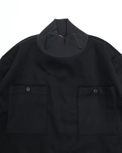 intch. Ary Wool Silk Hi-neck Pull-Over BLACK