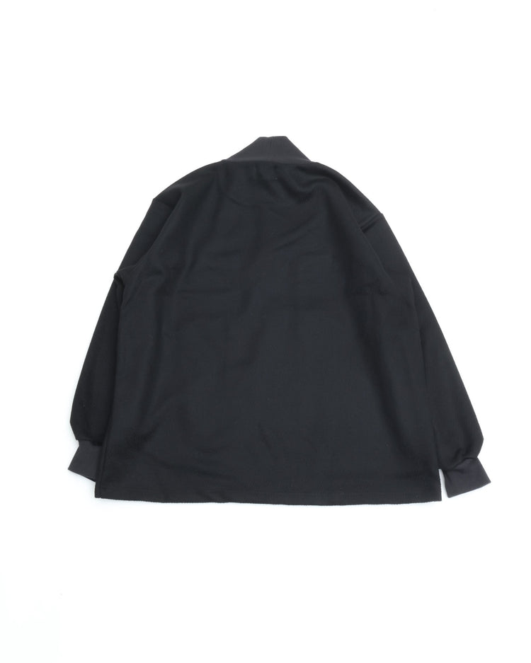 intch.   Ary Wool Silk Hi-neck Pull-Over BLACK