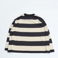 maillot / Wide Border Long-Tee (ワイドボーダーロングTee) MAK-21222 CHARCOAL*SILVER