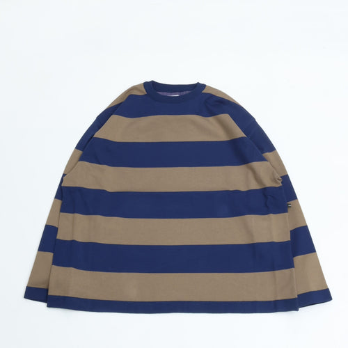 maillot / Wide Border Long-Tee (MAK-21222 NAVY*KHAKI)